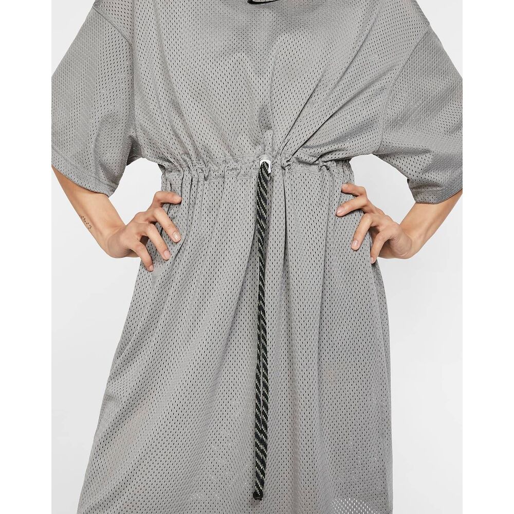 nike L lab mesh jersey cinch dress sport short sleeved oversized - Picture 3 of 10